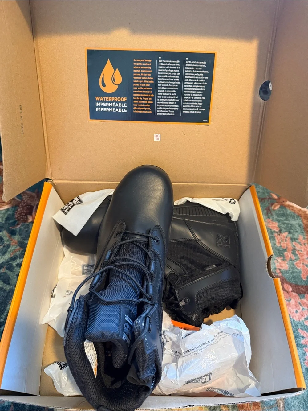 Timberland PRO Black Box with Orange Logo